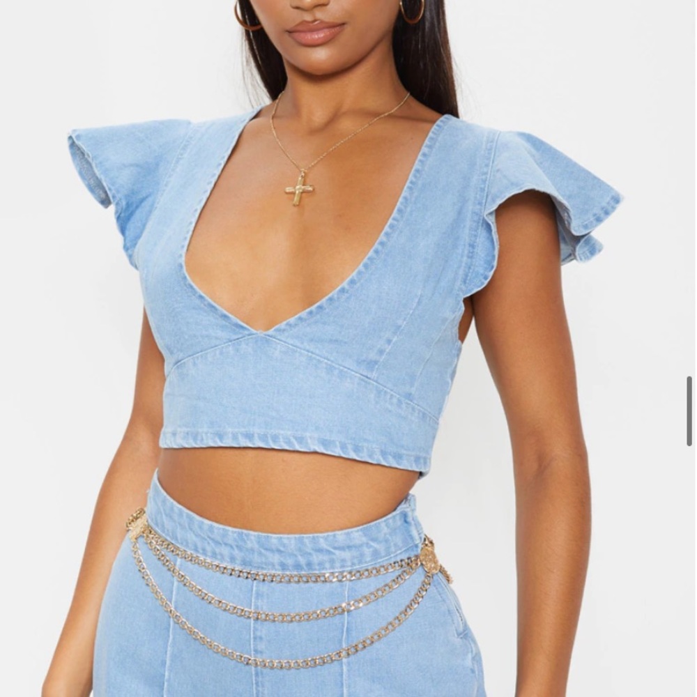 Denim crop top